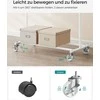 Songmics Drabužių lentyna ant ratukų 90 kg keliamoji galia klasikinė balta