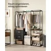Songmics Drabužių lentyna su 2 stalčiais ir 4 lentynomis vintage ruda