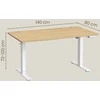 Songmics Reguliuojamo aukščio stalas 140 x 80 x 72-120cm
