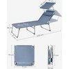 Songmics Sonnenliege 71 x 200 x 38 cm blau