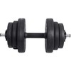 Hantelių rinkinys 20 kg juodas