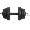 Hantelių rinkinys 20 kg juodas