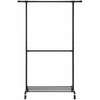 Songmics Mobilus pjedestalas su užraktu baltas 30 x 45 x 60 cm
