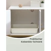 Songmics Spintelė 80 x 50 x 55 cm baltos ir auksinės spalvos