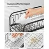 Klasikinės juodos spalvos virtuvės spintelių organizatorius