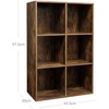 Songmics Knygų lentyna 65,5 x 30 x 97,5 cm tamsiai ruda