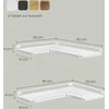 Vasagle L formos kampinė lentyna, 2 vnt., drumstai balta