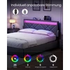 Songmics Metalinė lova su LED apšvietimu ir stalčiais