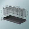 Songmics Mažų gyvūnų aptvaras 123 x 63 x 41,5 cm