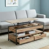Songmics Reguliuojamo aukščio kavos staliukas su stalčiais 50x120 cm