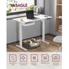 Reguliuojamo aukščio rašomasis stalas 60 x 120 cm vintažinės rudos-juodos spalvos