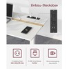 Reguliuojamo aukščio rašomasis stalas 60 x 120 cm vintažinės rudos-juodos spalvos