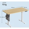 Songmics Rašomasis stalas 120 x 60 cm