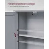 Sieninė veidrodinė spintelė, balandėlio pilka