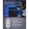 Šiuolaikinės baltos spalvos naktinis staliukas su LED apšvietimu