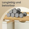 Songmics Skalbinių krepšys 2 skyrių, bambukinis, 150 L