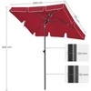 Songmics Skėčiai 200 x 125 cm sulankstomi