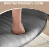 Songmics Biuro kėdė, sukamoji kėdė su aksominiu užvalkalu, putplasčio apmušalais