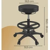 Reguliuojama darbo kėdė SONGMICS 59,5-81 cm juoda