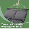 SONGMICS hamakas, lauko, su 2 medinėmis kartimis, su 2 pagalvėlėmis, išlaiko iki 300 kg, 210 x 150 cm, pilkos spalvos