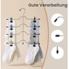 SONGMICS Kelnės pakaba, taupanti vietą, daugiafunkcinė sijonų pakaba su spaustukais, 3 vnt. rinkinys, metalinės pakabos, po 4 kelnes, su 8 reguliuojamais spaustukais, neslystančios, skirtos kelnėms, džinsams, 32 cm, sidabrinės