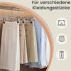 SONGMICS Kelnės pakaba, taupanti vietą, daugiafunkcinė sijonų pakaba su spaustukais, 3 vnt. rinkinys, metalinės pakabos, po 4 kelnes, su 8 reguliuojamais spaustukais, neslystančios, skirtos kelnėms, džinsams, 32 cm, sidabrinės