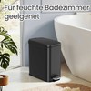 Songmics Kosmetinė šiukšliadėžė su dangčiu, 10 l, juoda