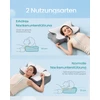 Lova SONGMICS pagalvė, ergonomiška pagalvė, kaklo pagalvė, reguliuojamo aukščio, miego pagalvė, „Memory Foam“ pagalvė, skirta miegantiems ant šono, nugaros ir pilvo, debesų balta-balandžio pilka