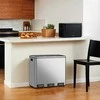 SONGMICS šiukšlių dėžė virtuvėje, 3 x 18 l, šiukšlių rūšiavimo sistema su 3 skyreliais
