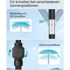 Songmics 200 cm ilgio skėtį galima sulenkti 30° kampu iš abiejų pusių, reguliuojamo aukščio, mėlynos spalvos