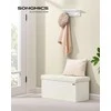 Songmics Pufas, 38x76x38 cm, kreminis