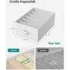 Songmics Drabužių dėžių 6 skyrių rinkinys iš 4 sulankstomų dalių