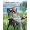 Songmics Sulankstamas kempingo krėslas mėlynas