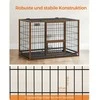 Songmics Feandrea Patvarus ir transportabilus narvas šunims 92,5 x 57,5 x 64 cm, juodas