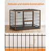 Songmics Feandrea Patvarus ir transportabilus narvas šunims 92,5 x 57,5 x 64 cm, juodas