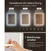 Songmics Vasagle Schminktisch mit LED-Beleuchtung modern wolkenweiß