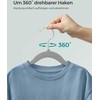 Vaikiškų drabužių kabyklų rinkinys 50 su 360° besisukančiais kabliukais, balandžių pilka