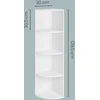 Songmics Kampinė lentyna 30 x 129,5 x 30 cm