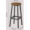 Songmics Baro kėdės rinkinys, 2 vnt, 32x65 cm