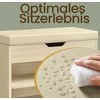 Songmics Batų suolas su 3 aukštais ir pagalvėle