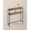 Songmics Konsolinis staliukas su lentynomis 20x80x80 cm