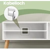 TV staliukas Songmics TV spintelė 120x40x49 cm medinė balta
