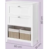 Songmics Vonios spintelė su 2 stalčiais ir pertvaromis 30x60x80 cm