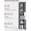 Vasagle Badezimmerschrank 30 x 30 x 170 cm mystisches Grau