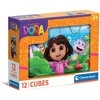 Clementoni CLE Cubi klocki 12 Dora 41510