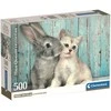 Clementoni Dėlionė 500 vnt. - Katė ir zuikis