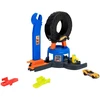 Hot Wheels City dirbtuvės ištiesiama padanga – automobilio trasa + transporto priemonė
