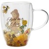 Widdop Co Disney Princess Belle floral decorative glass mug