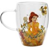 Widdop Co Disney Princess Belle floral decorative glass mug