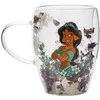 Widdop Co Disney Princess Jasmine floral decorative glass mug